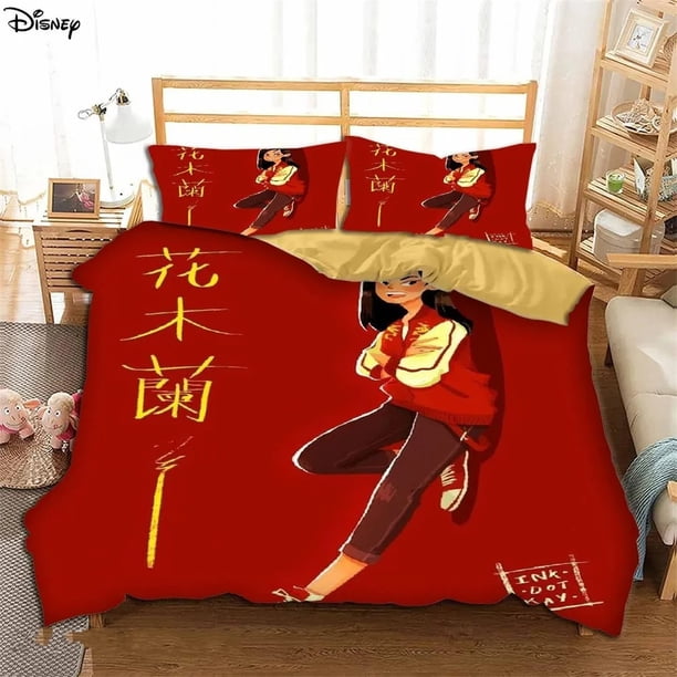 Mulan Bedding Set,Fairy Tale Bedding Set,3D Printing,Twin Size Bedding Sets King Quilt,For Kids Adults Bed Sheets