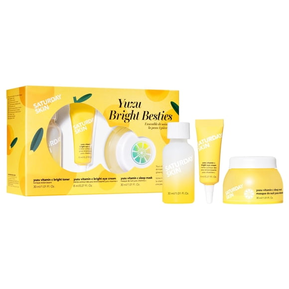 Set de cuidado de la piel Saturday Skin Yuzu Vitamin C con máscara para dormir