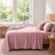 thumbnail image 3 of REGALWOVEN Sábana de Doble Gasa, Sábana Suave, Ropa de Cama con Textura Arrugada Rosa 1 PC 63x91in, 3 of 5