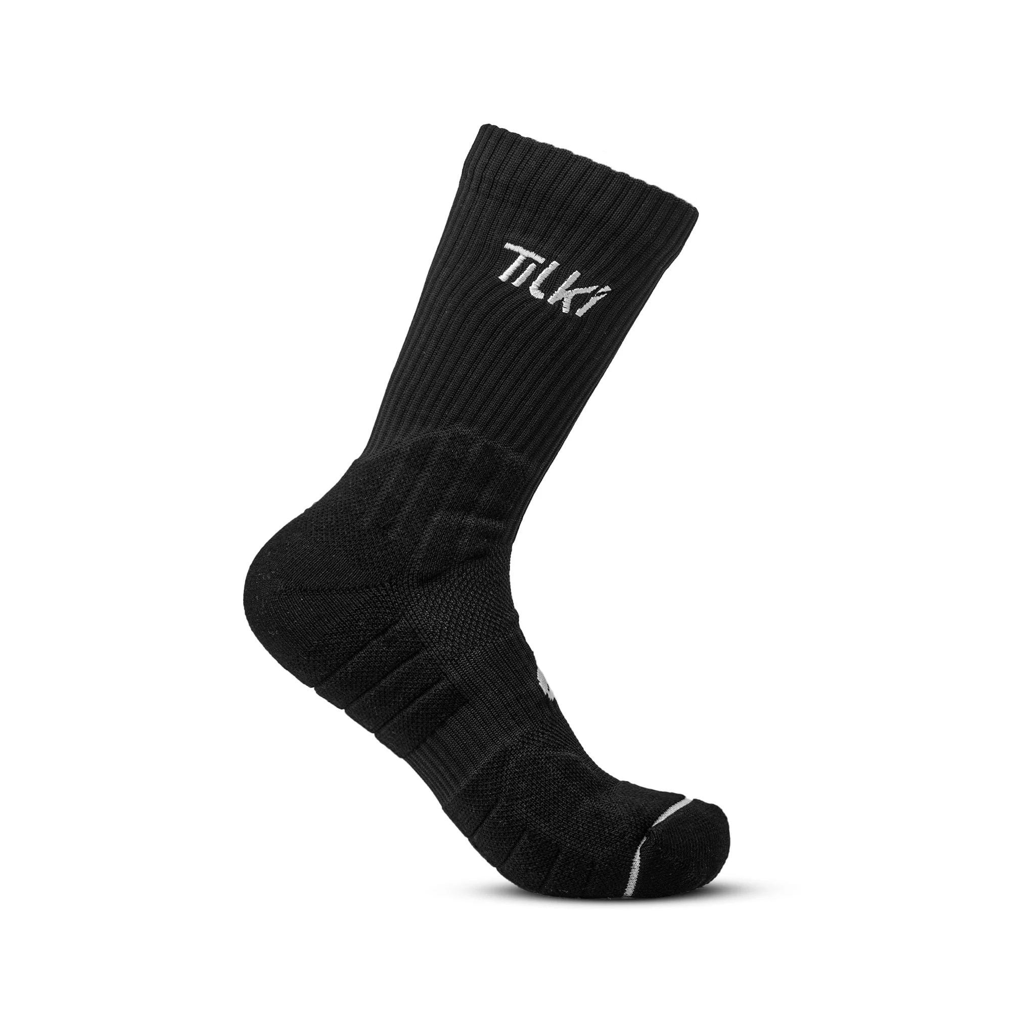 Calcetín Tilki Crew D2 Lehinde Negro/blanco Tenis Padel