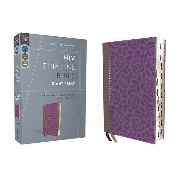 Biblia Zondervan Thinline de letra gigante con cubierta de cuero suave