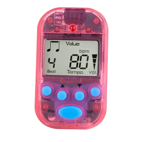 Bothyi - Mini Metrónomo Digital Beat Tempo Metrónomo Electrónico Para Violín Tambor Piano Rojo