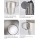 thumbnail image 5 of Juego de 6 tazas de café apilables con soporte de acero inoxidable 304, con doble aislamiento, para café, leche, té, camping, picnic al aire libre., 5 of 8