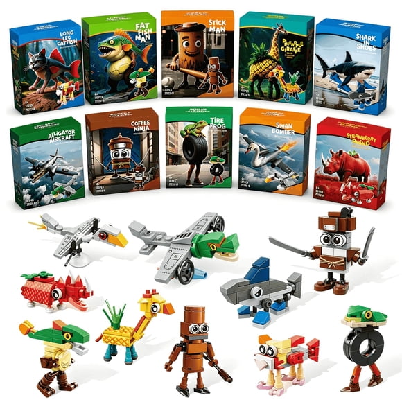 Juguetes De Construcción Brain rot Set De 10 Piezas Para Niños