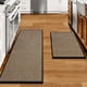 thumbnail image 1 of Juego de alfombras de cocina Eqivei, antideslizantes, lavables, 2 unidades, color negro, 1 of 6