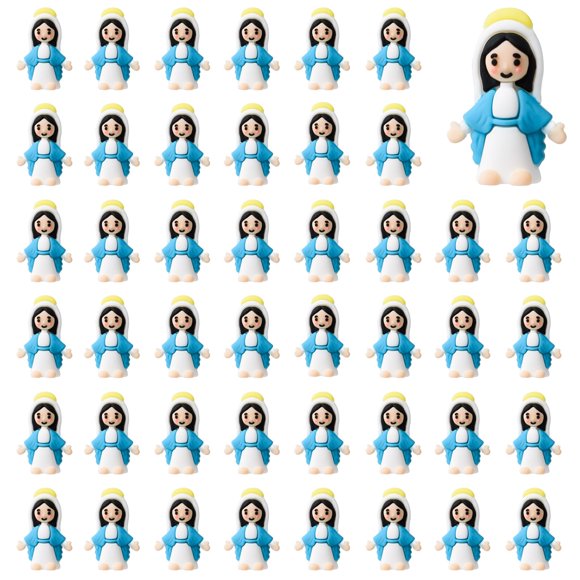 Figuras ARCHCRTC Little Virgin Mary (50 unidades, PVC, 3,5 cm), color azul