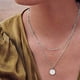 thumbnail image 3 of 1 collar circular en capas de aleación con barra para mujer, 3 of 8