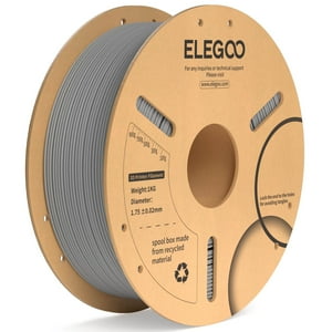 Filamento Para Impresora 3D Elegoo Pla Plus De 1,75 Mm Gris, 1 Kg