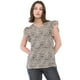 thumbnail image 1 of Polera Mujer Vuelos Animal Print Café Corona, 1 of 5