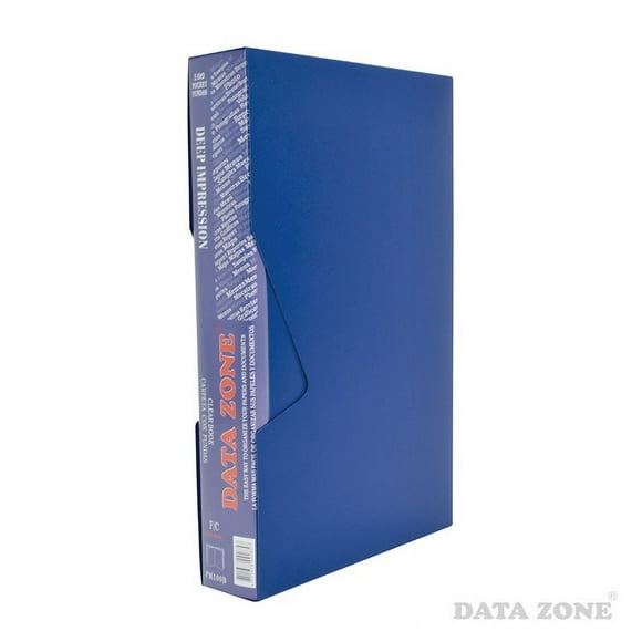 Carpeta Oficio 100 Fundas C/estuche Azul