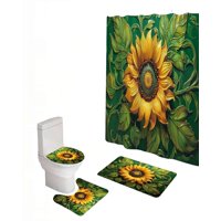 Genérico - Set De 4 Piezas Para Baño Con Estampado 22