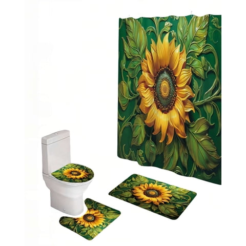 Genérico - Pack De 4 Piezas Para Baño Con Estampado 22