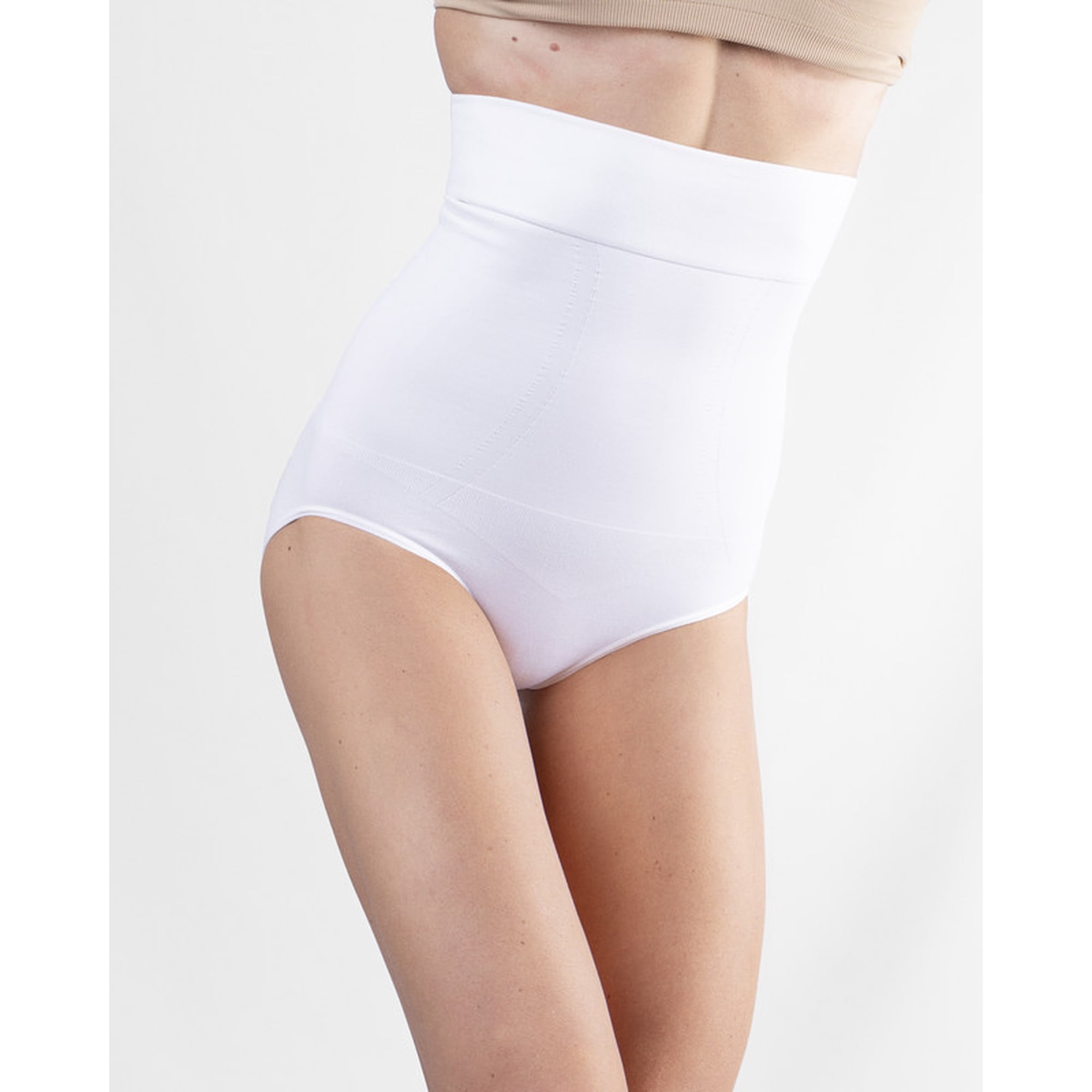 Ingesa - Body Modelador Calzón Faja Silicona Incorporada Push Up S Blanco