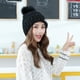 thumbnail image 4 of Gorro de invierno para mujer, moderno, abrigado, plegable, sólido, tejido, grueso, para invierno, 4 of 5
