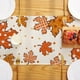 thumbnail image 2 of 1pc Autumn Maple Leaf Pumpkin Polka Dot Orange Home Decoration Table Flag 13inx72in, 2 of 4