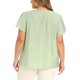 thumbnail image 3 of GRACE & GRANDEUR Blusa Casual de Verano para Mujer Talla Grande con Textura Jacquard, Hombro Fruncido, Manga con Volantes y Cuello en V, Talla 2X Verde Claro, 3 of 6
