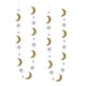 thumbnail image 1 of Estrella Luna Guirnalda Colgantes Empavesados ​​Ramadán Eid Fiesta Cumpleaños Decoraciones Oro, 1 of 5