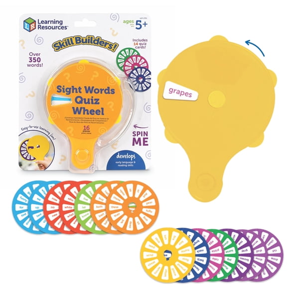 Quiz Wheel, recursos de aprendizaje, constructores de habilidades, palabras a la vista