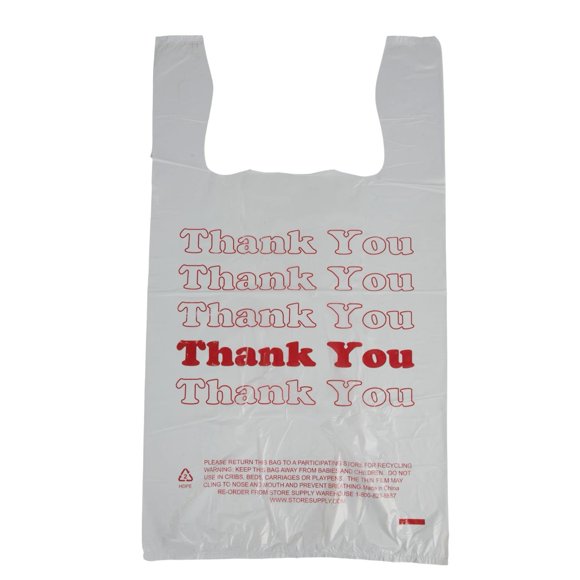 Funda blanca Thank You Bags SSWBasics de 500 unidades, 29,2 x 15,2 x 53,3 cm
