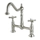 thumbnail image 1 of Grifo de cocina Kingston Brass KS1178BEX de 8" con centro, níquel cepillado, 1 of 5