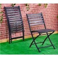 Velazio - Silla Plegable Para Terraza, Restaurantes, Pack X2 Negro