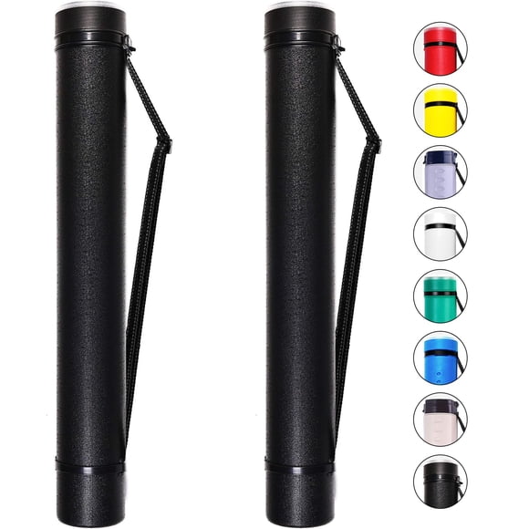 Tubo para póster CALPALMY, extensible, de 62 cm a 102 cm, 2 unidades, color negro