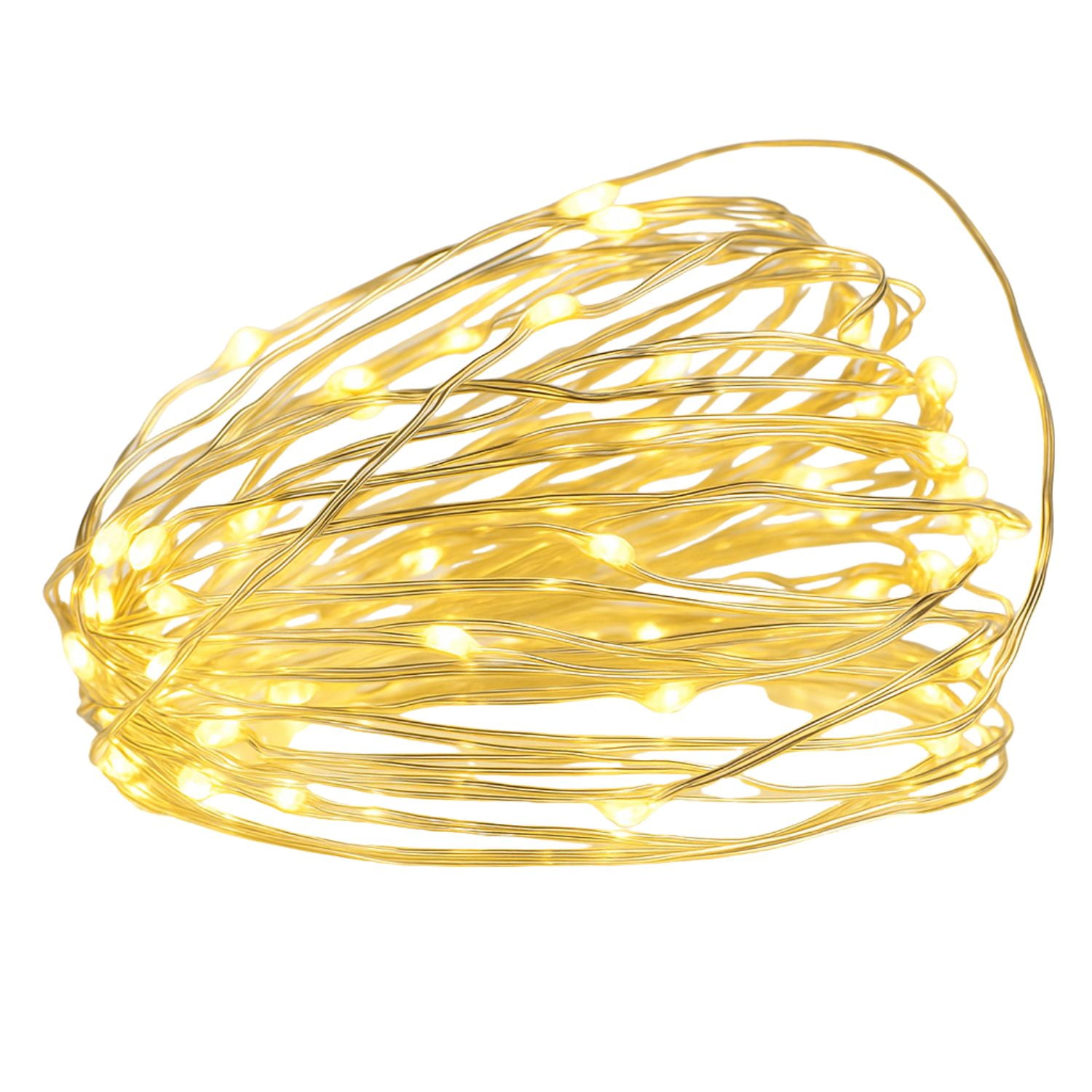 Genérico - Guirnalda Solar Alambre Hada Calida Led Decoración 25 Metros