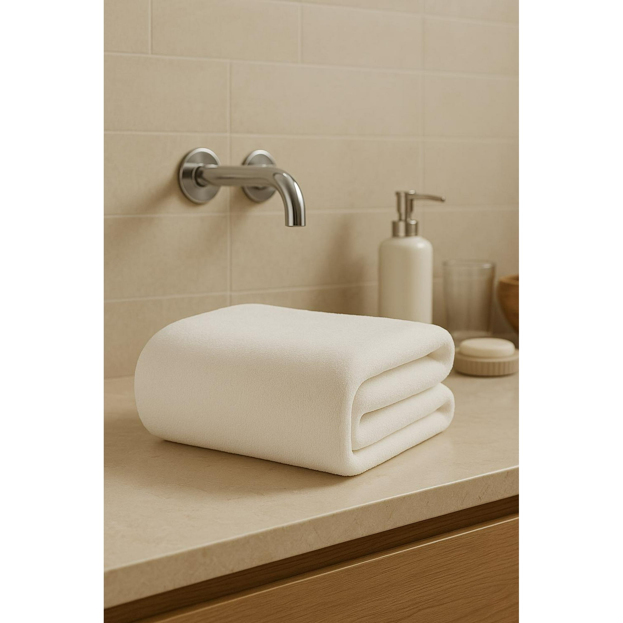 Cosas Casa - Toalla De Microfibra 100x140 Blanco 100x140