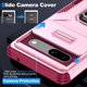 thumbnail image 5 of Funda Armada para Google Pixel 7A con Tapa Deslizante y Soporte Magnético Giratorio Rosa, 5 of 5