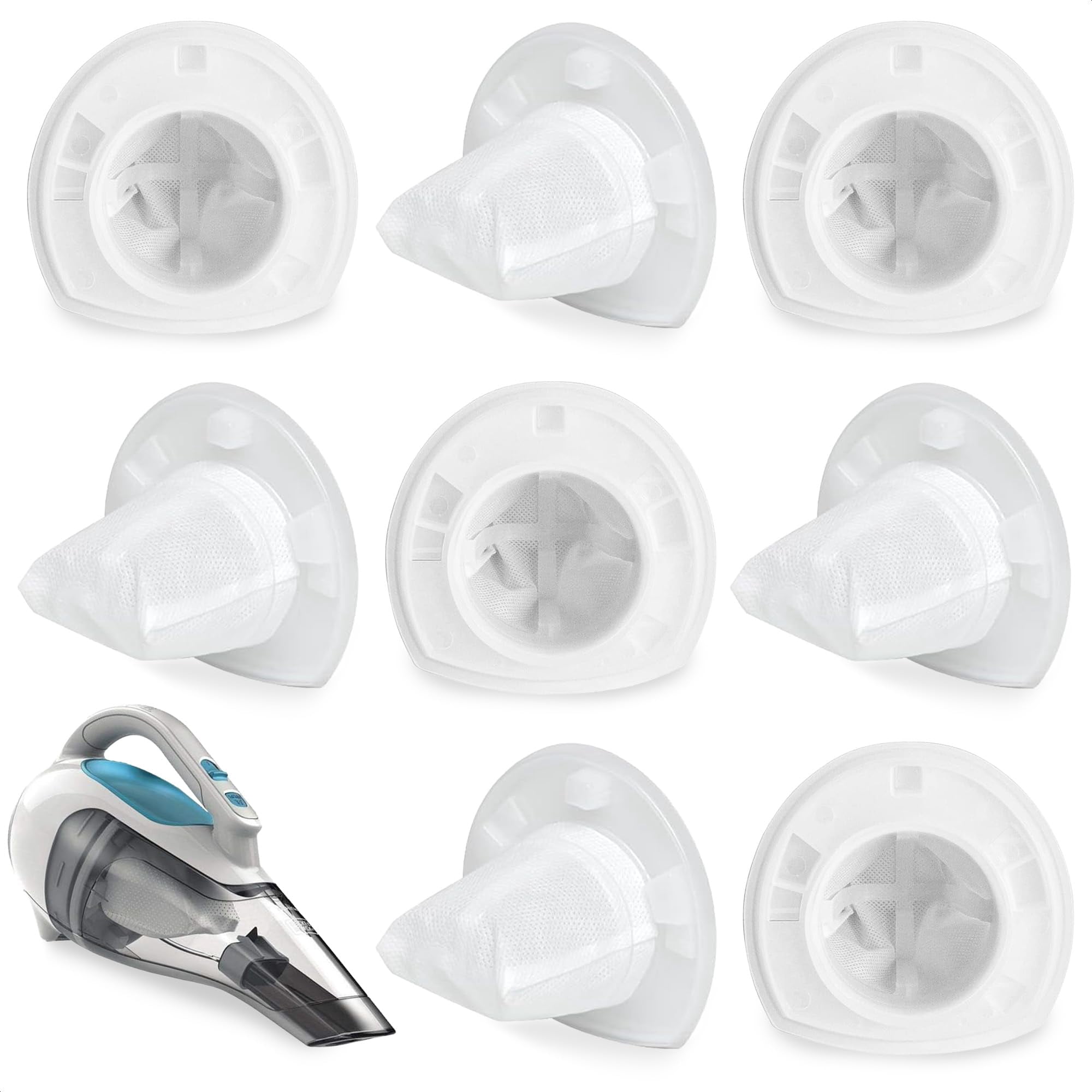 Zoklu - Filtro De Vacío Portátil De 8 Piezas De Repuesto Para Black And Decker