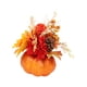 thumbnail image 1 of Calabaza Artificial Con Flores De Otoño Para Acción De Gracias Manualidades DIY Chimenea Naranja 22cmx20cm, 1 of 5