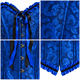 thumbnail image 3 of Corset Estilo Victoriano Con Broches Ajustable Disfraz Mujer azul L, 3 of 3