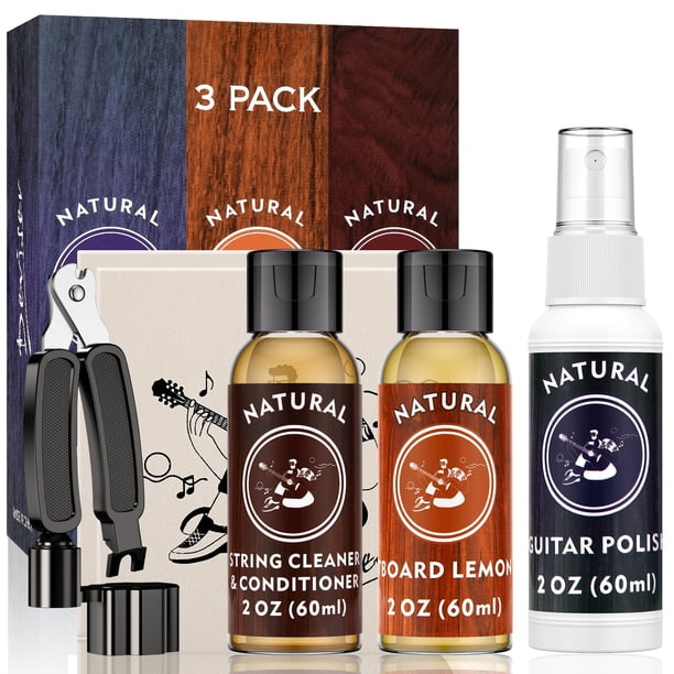 Kit de limpieza para guitarra Deviser, todo en uno, con aceite de limón y abrillantador