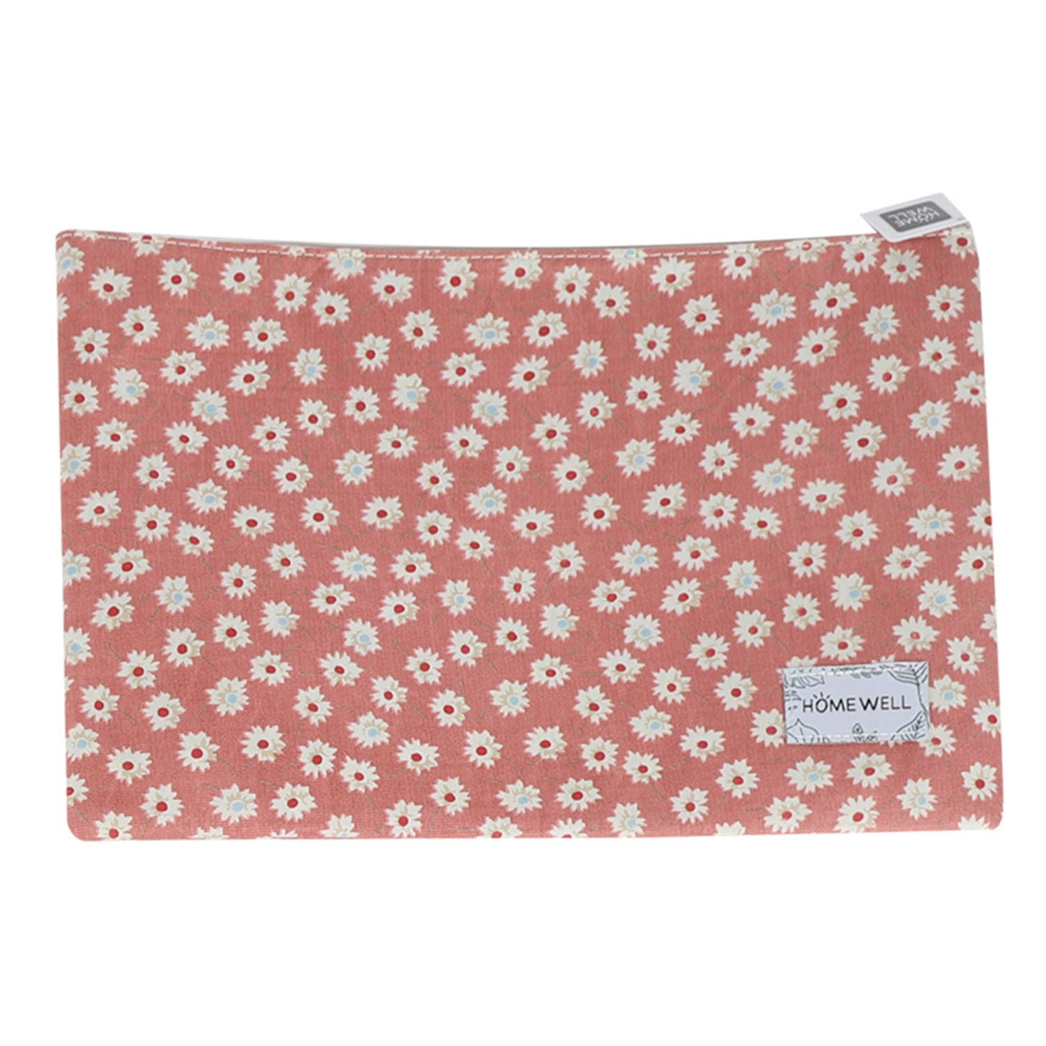 Homewell - Estuche Cartuchera Roja Flores 35x23x1cm