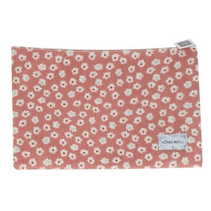 Homewell - Estuche Cartuchera Roja Flores 35X23X1Cm