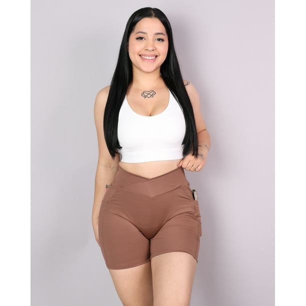 Short Deportivo Mujer Push Up Levanta Cola Corte V