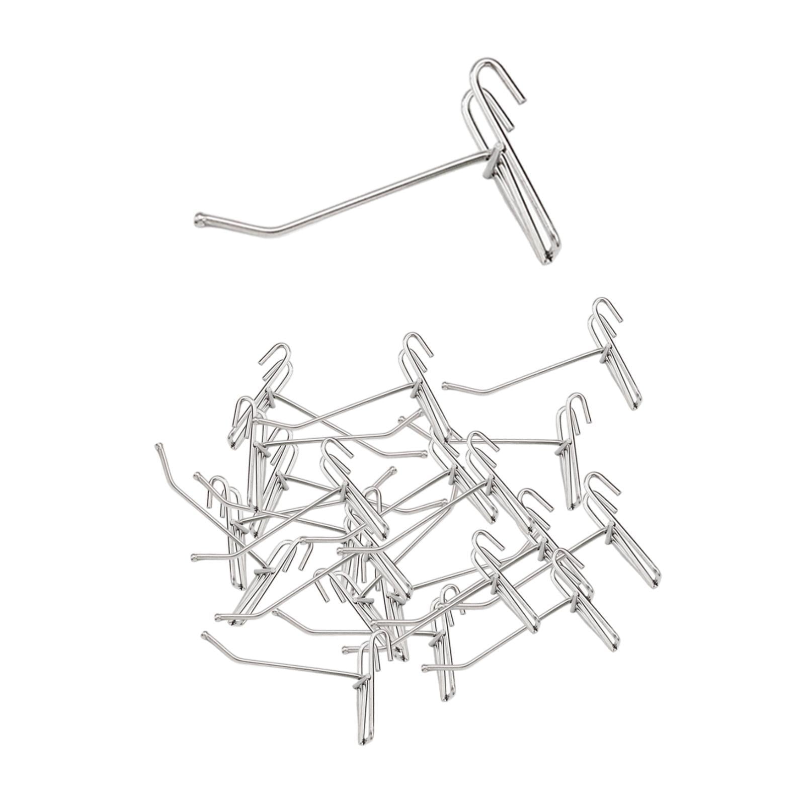 Magideal - Ganchos Para Exhibición De Rejilla, Organizador De Ganchos Colgantes, Perchas De Metal A Prueba De Óxido Para Garaje, Joyería, Tienda Minorista, 25 Ud 105 Cm