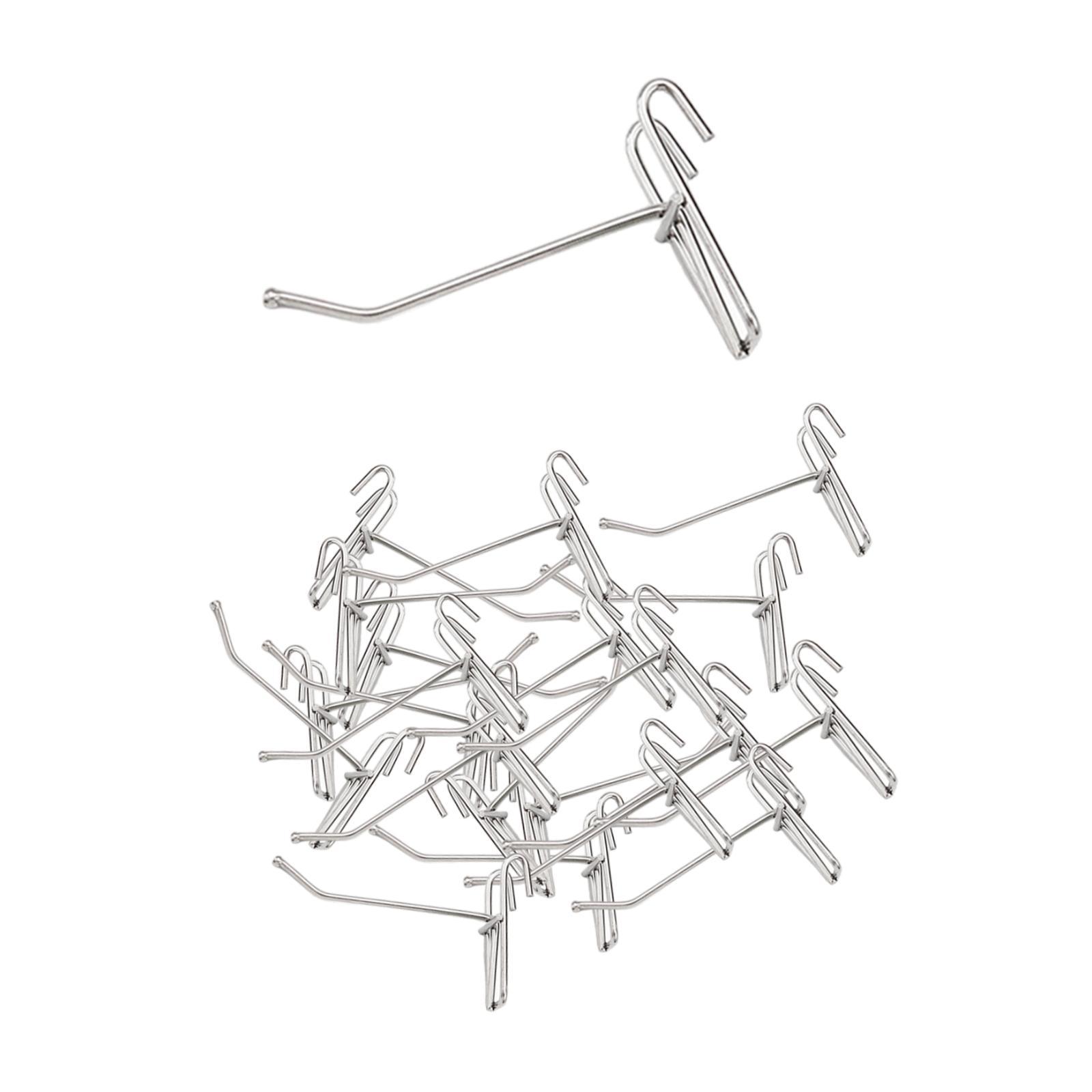 Magideal - Ganchos Para Exhibición De Rejilla, Organizador De Ganchos Colgantes, Perchas De Metal A Prueba De Óxido Para Garaje, Joyería, Tienda Minorista, 25 Ud 105 Cm
