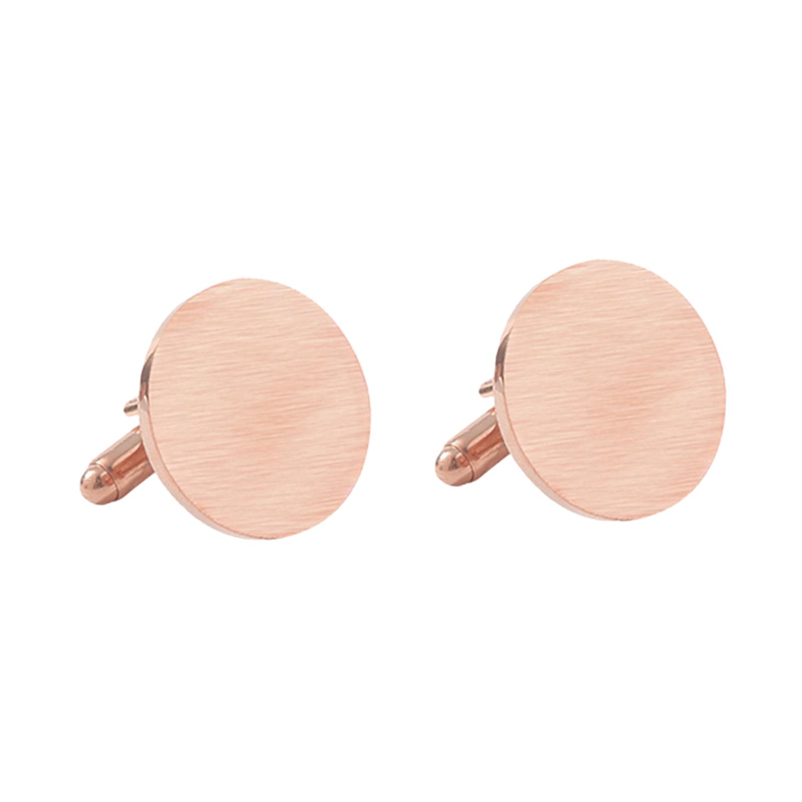 Magideal - Gemelos Para Hombre De 2 Uds., Gemelos De Camisa De Negocios Para Boda, Regalos Únicos Para Padre, Gemelos De Acero Inoxidable Para Fiesta De Graduaci Oro Rosa