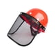thumbnail image 3 of Casco para motosierra, casco rígido, visera facial con protector facial, casco para desmalezar, para cortar césped, jardín, arborista, corte de césped Sombrero rojo, 3 of 5