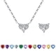 thumbnail image 1 of Collar HESHPAWS 925 Sterling Silver Corazón Doble Faz con Zirconia, 1 of 3