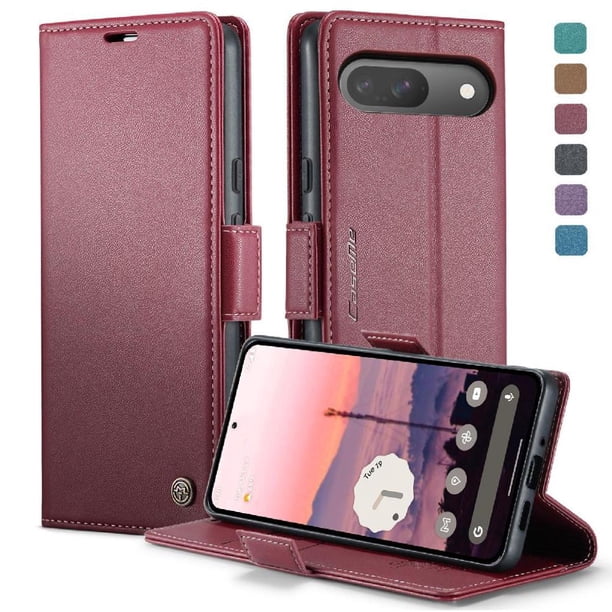 CaseMe tipo cartera Google Pixel 9 Pro con cierre magnético, RFID, tarjetero, soporte, carga inalámbrica