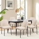 thumbnail image 1 of Juego de 6 sillas de comedor COLAMY tapizadas en tela beige con patas de metal, 1 of 3