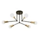 thumbnail image 2 of Lámpara De Techo De 6 Luces Lámpara De Hierro Nórdica Para La Decoración Del Dormitorio Del Hogar Negro Dorado, 2 of 5