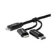 thumbnail image 2 of Cable De Carga 3 En 1 USB Negro, 2 of 4