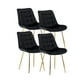 thumbnail image 1 of Pack 4 Sillas Comedor Capitone Felpa Patas doradas, 1 of 2