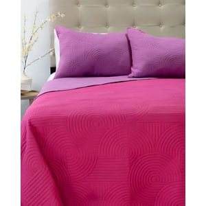 Cubrecama Quilt Bicolor 2 Plazas Doral Mas 2 Almohadas De Regalo