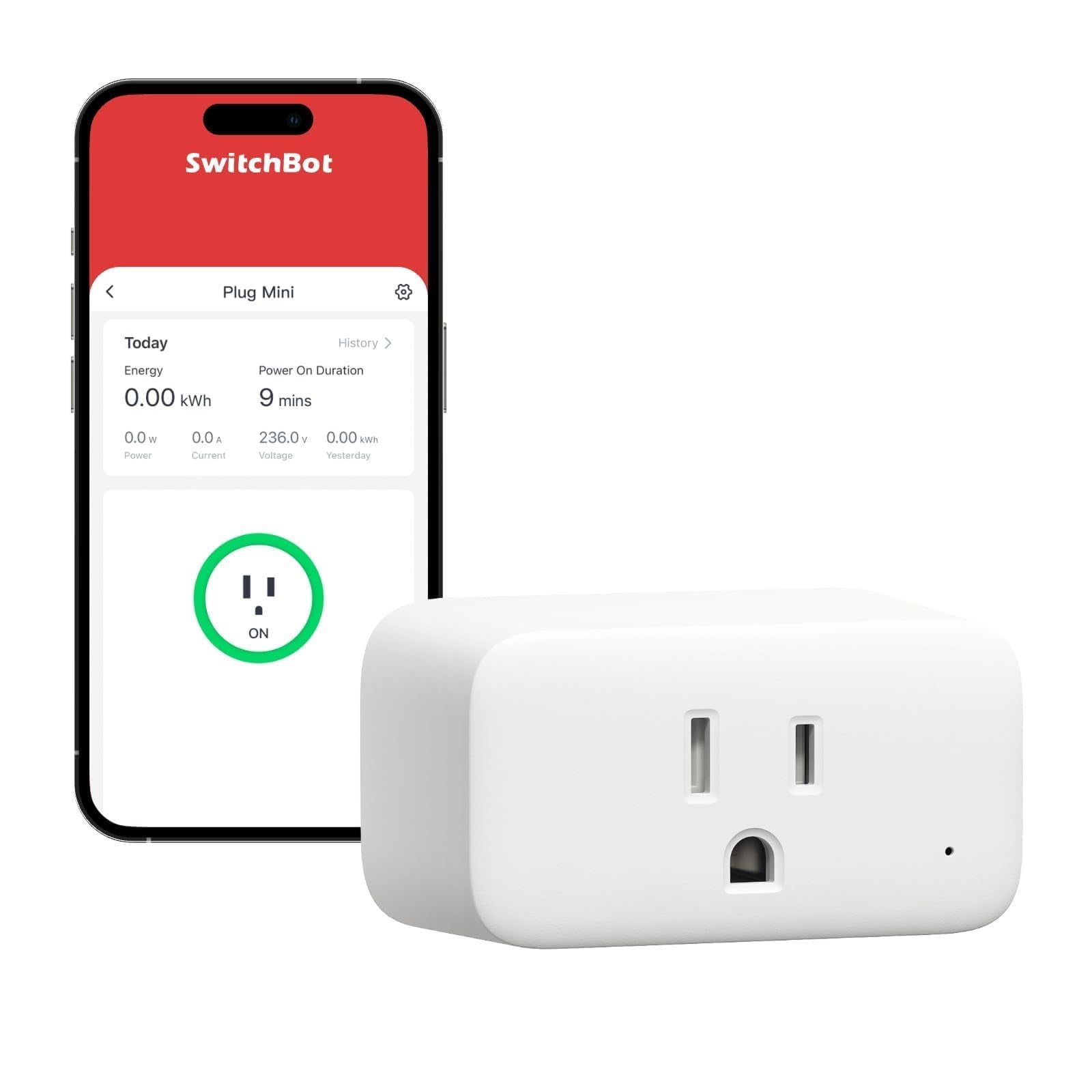 Enchufe Inteligente Switchbot Mini 15 A Wifi Bluetooth Con Monitoreo De Energía