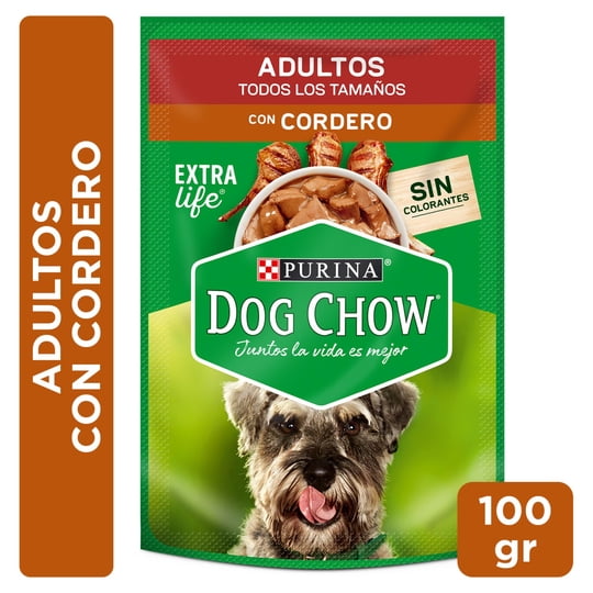 Alimento Húmedo Perro Adulto Sabor Cordero Pouch 100 g Dog Chow