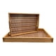thumbnail image 1 of Set 2 Bandeja De Ratan Cesta Tejida Diseño Rattan Marrón, 1 of 4